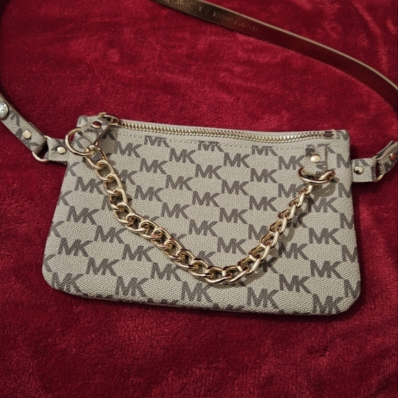 Michael Kors-Beige and Gray-Fanny Pack Belt Bag - Picture 14 of 14